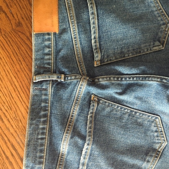 Citizens Of Humanity Blue Straight Jeans "Emerson' Busted Knee Button Fly W24 - Picture 8 of 10